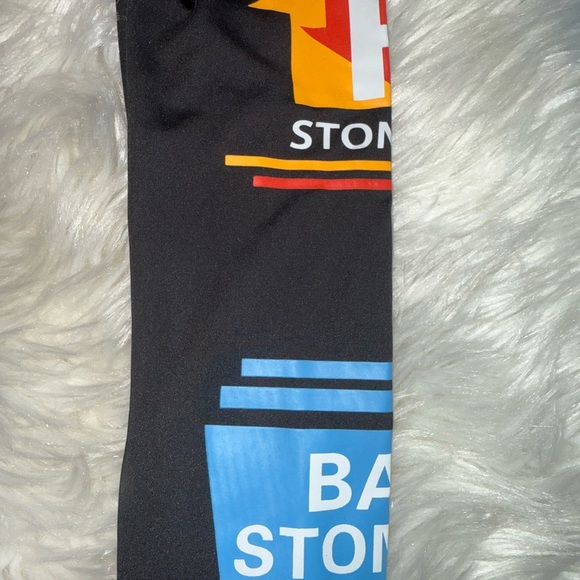 Shein MEYSI KIM Mock Neck Geo & Letter Graphic Slim Swim Crop Tee Size Small - Picture 7 of 16